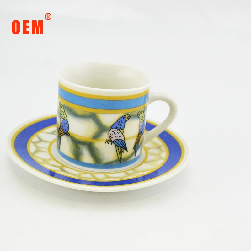 Оптовая продажа красочная чашка эспрессо и блюдце фарфор turish кофейная чашка и блюдце