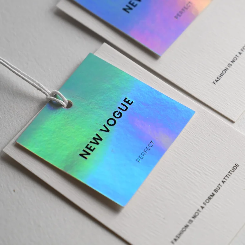 Wholesale customized fluorescent luxury fashion trend clothing matte clothes shoes jeans tags