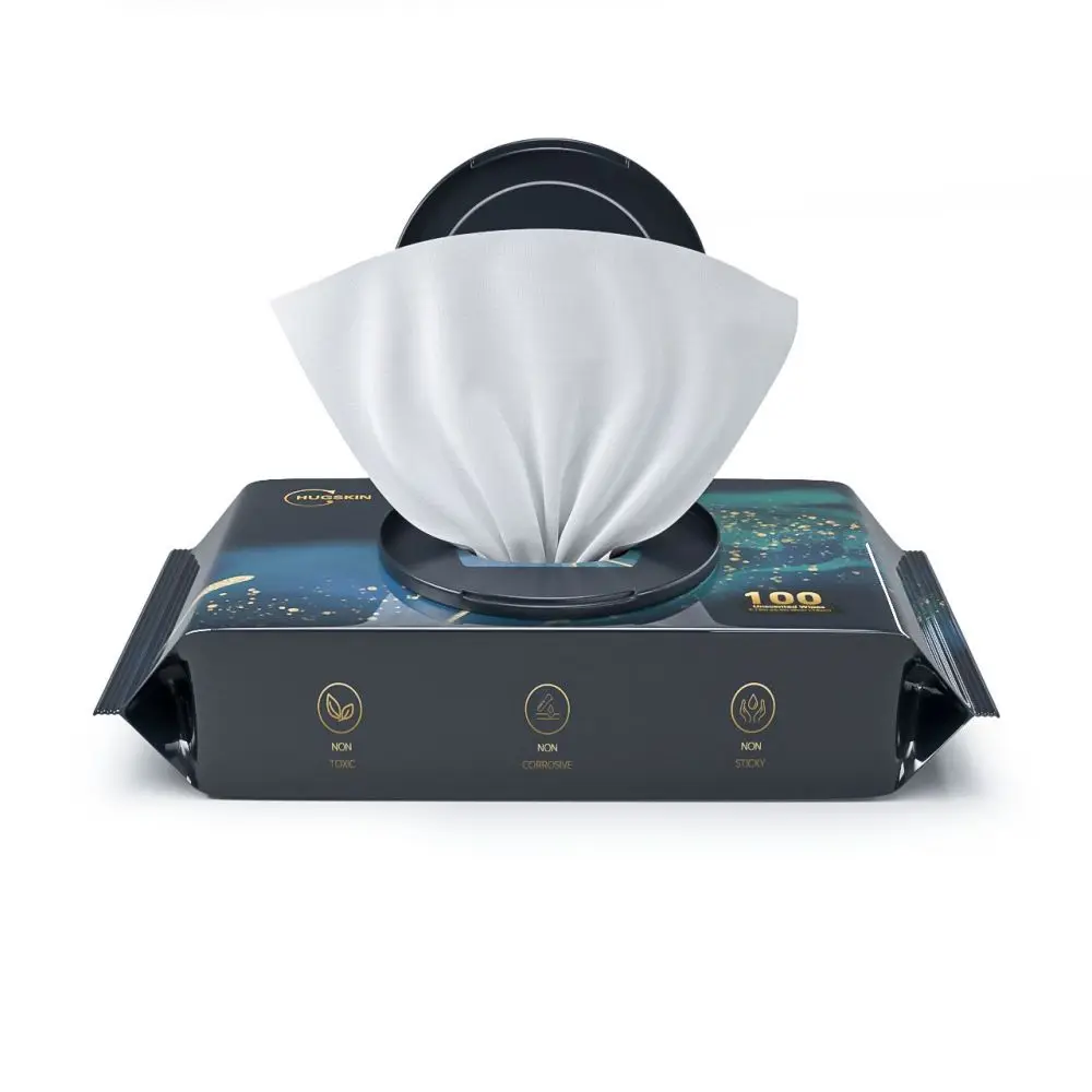 Strong Stain Removal OEM Disposable 50 Counts Sneaker Wipes Dotted Shoe Wipes Common Size Viscose