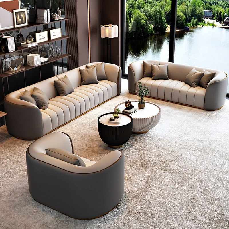 Modern Luxury New Design Sofa Sets Furniture Leather Sofa Home Furniture Modular Sofa 1-4 Seats For Home Hotel Reception