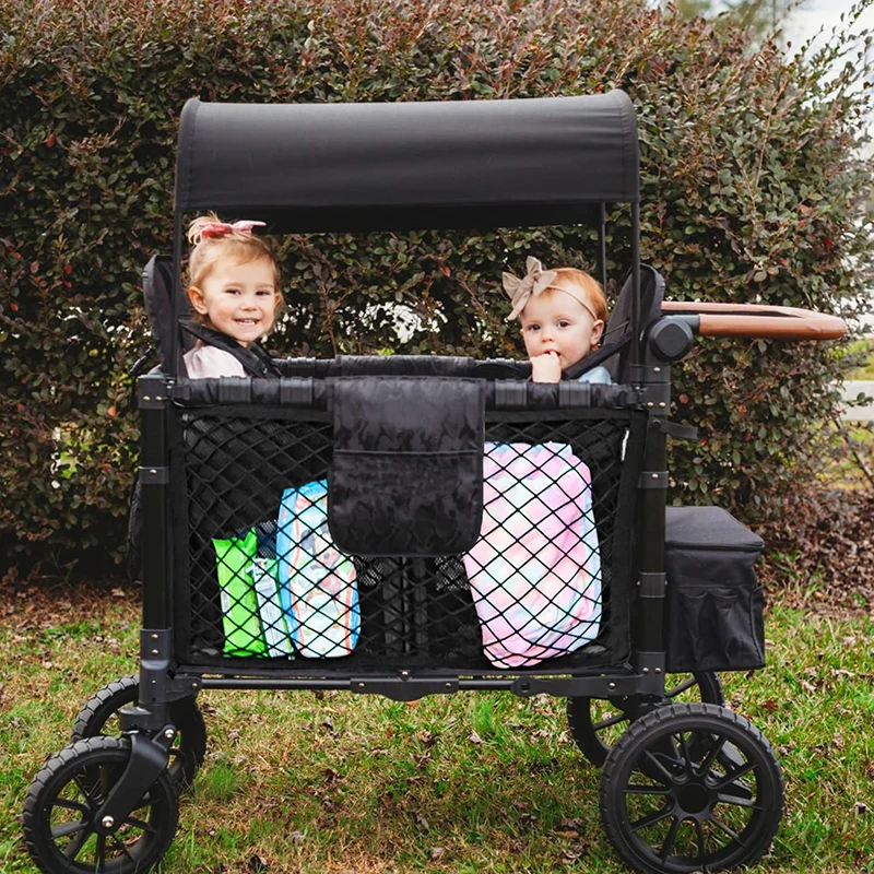 OEM Factory Cargo Net for Heavy Duty Stroller Wagon Stretchable Pocket Large Storage Mesh Net for Folding Wagon Cart Accessories