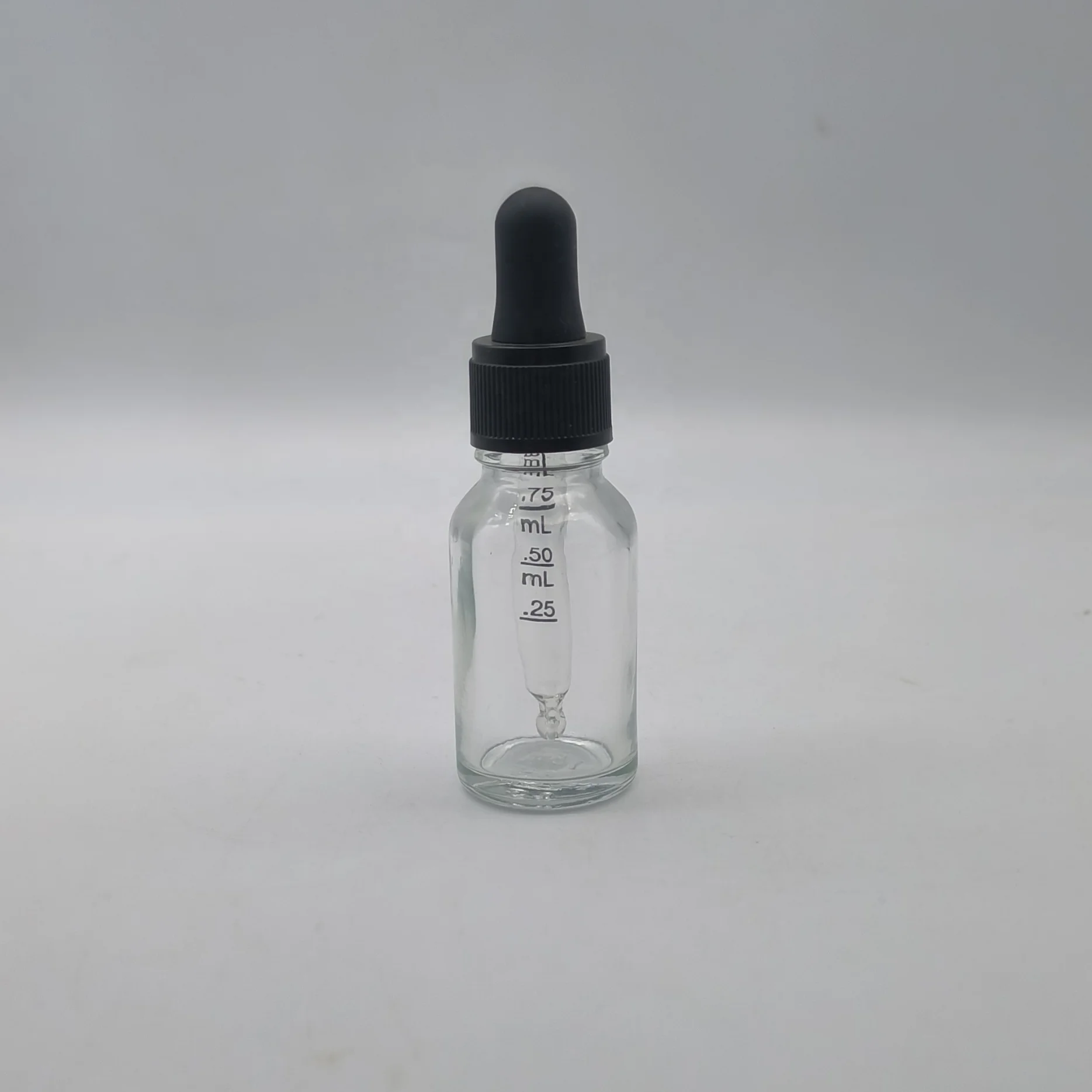 15ml Clear Glass Dropper Vial for Essential Oils,Empty Glass Eye Dropper Bottle With Black Lid