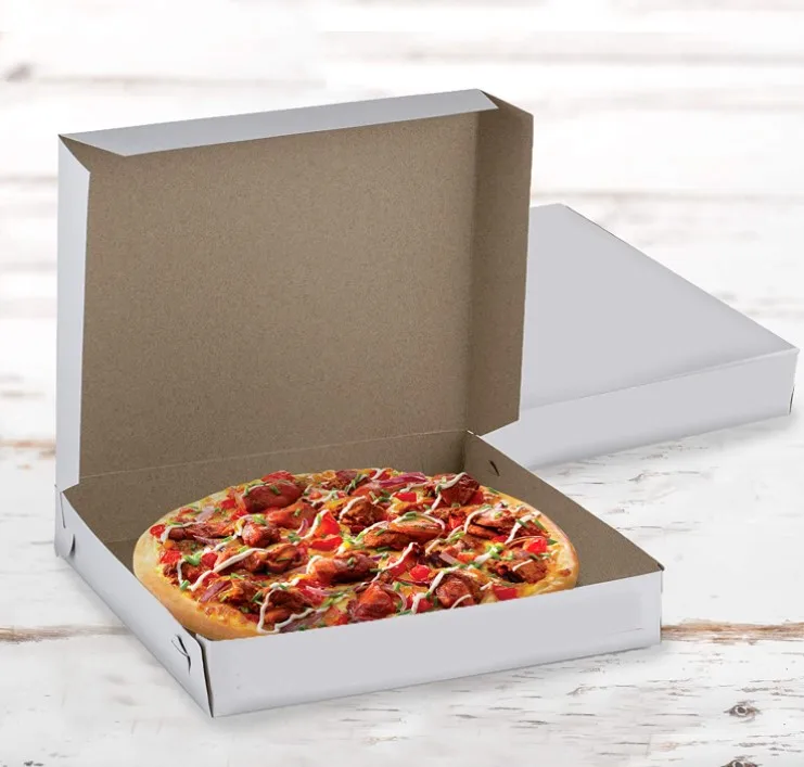 Cheap Custom Printed Personalised All Size 9 10 11 12 14 18 Inch Corrugated Kraft Paper Fries Burger Pizza Boxes