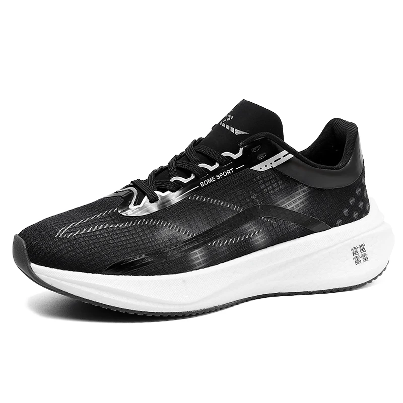New lightweight and breathable sports shoes with built-in carbon board popcorn outsole running shoes