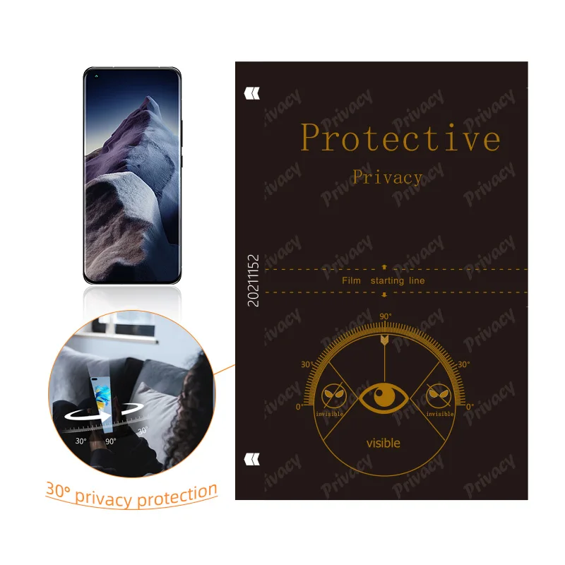 Wholesale Direct Anti-Fingerprint Protector De Pantalla Anti Spy Private Film Hydrogel Screen Protector Sheet TPU Film