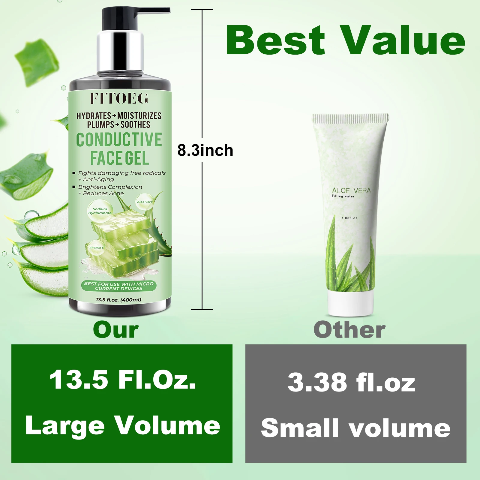 Accept personal  customization super cost-effective large bottle of conductive facial gel moisturizing soothing and anti-wrinkle