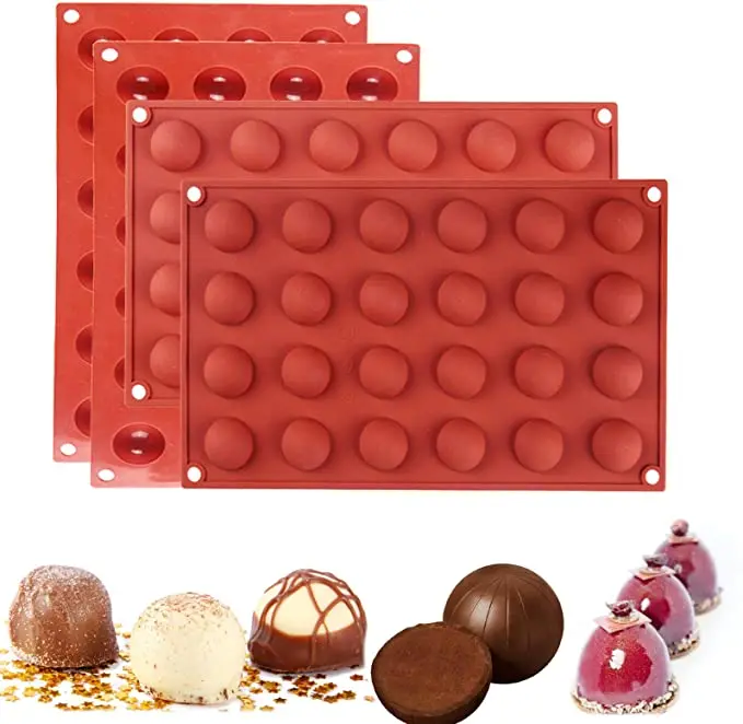 Circle Half Sphere Silicone Fondant Chocolate Molds Mousse Cake Mould Kitchen Baking Tools Semi-Round Soap Ice Ball Making Mold