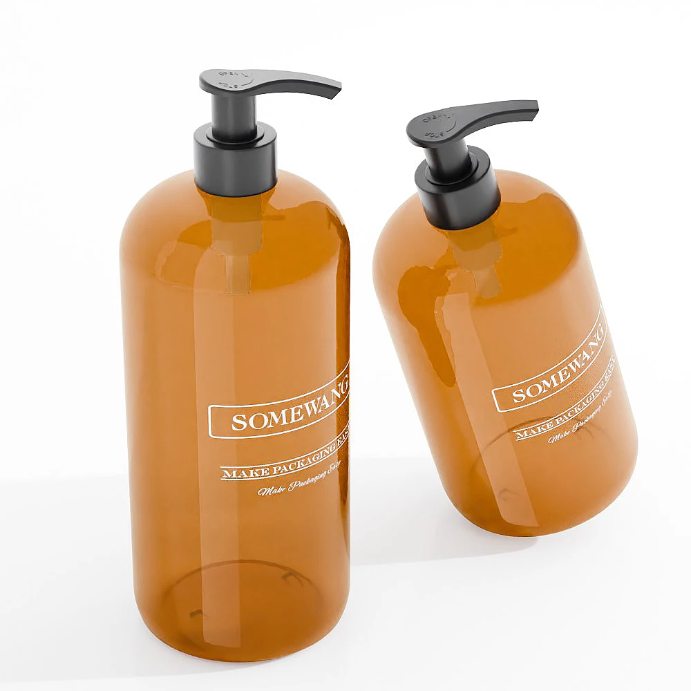 500ML 950ML Cosmetic Packaging Lotion Spray Pump Plastic PET Bottle Shampoo Hair Wash Skin Care Customize shape color