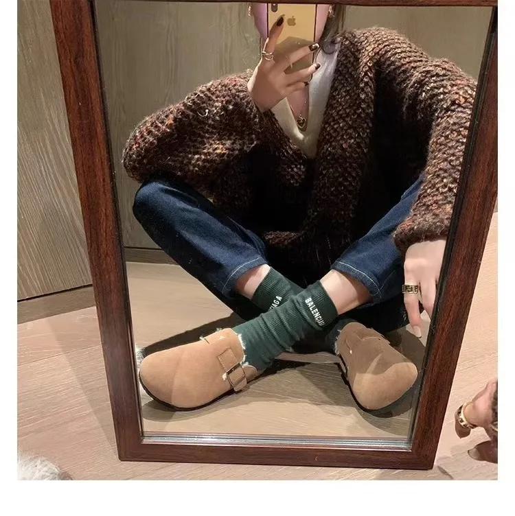 Birken shoes Fashion cork spring and autumn sandals Baotou felt Boken high-grade sense of leisure temperament