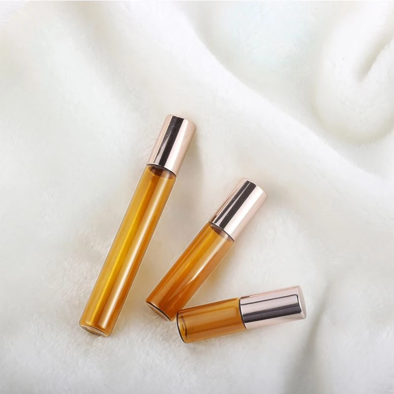 Free sample empty amber 3ml 5ml 10ml glass essential oil roller bottles