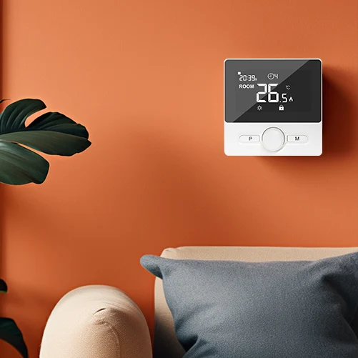 Black WiFi Wireless Thermostat 868MHz Radio to Receiver
