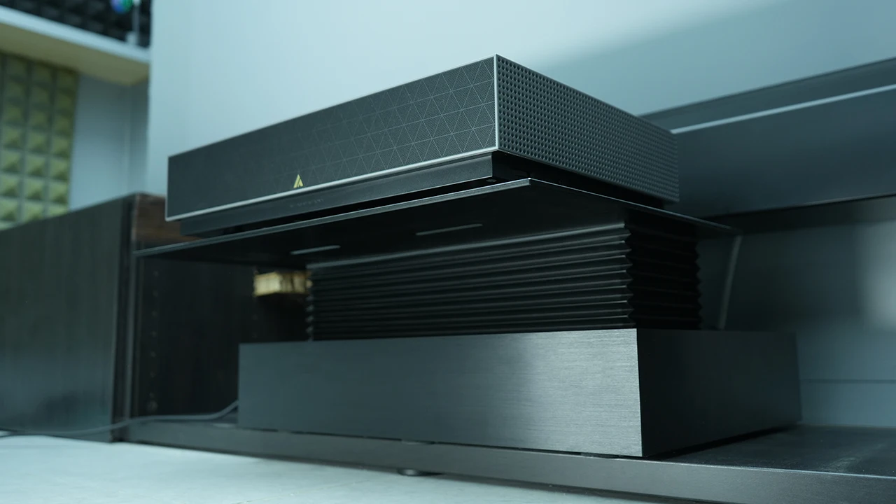 One-Stop Solution Home Theater Motorised Slider Lifting Projector Stand Laser Tv Cabinet Electric Telescopic Platform Projector