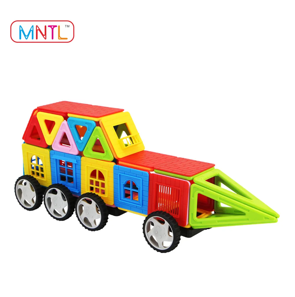 Дошкольного DIY playmags 100 шт магнитные блоки играть игрушка магнит ясно для