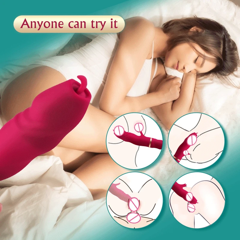 Sunfoo Sexual Tongue Clit Licking Vibrator Vibrating Tongue Lick Sex Toy Clitoris Stimulation Tongue Vibrator For Woman