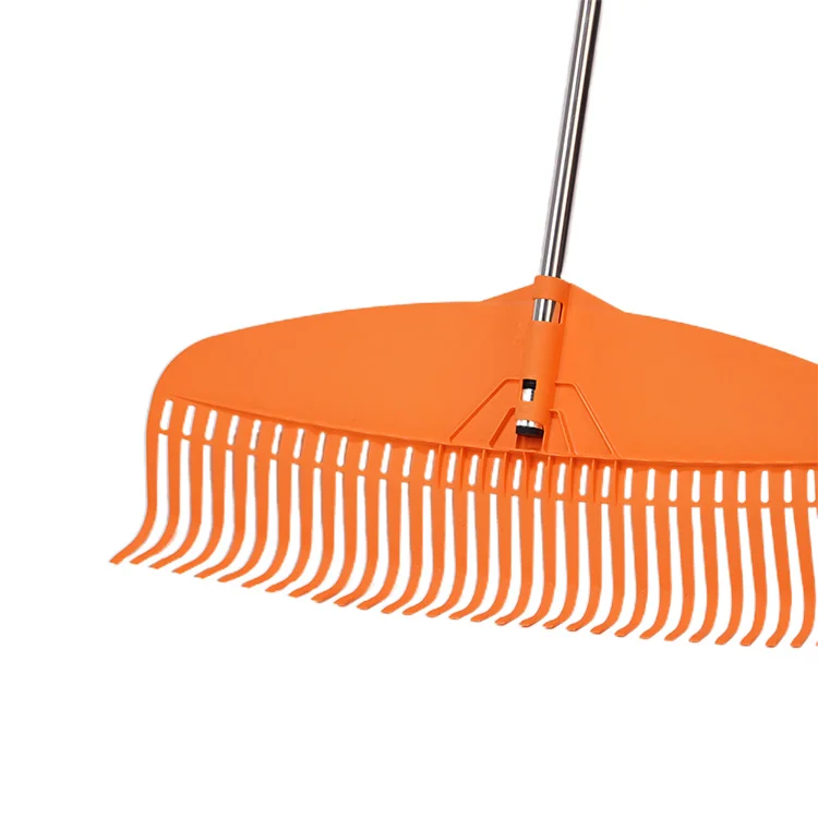
Leaf Rake Lawn Rake Garden Rake with 157mm Lightweight Steel Handle, Durable Plastic Head 35 Tines 