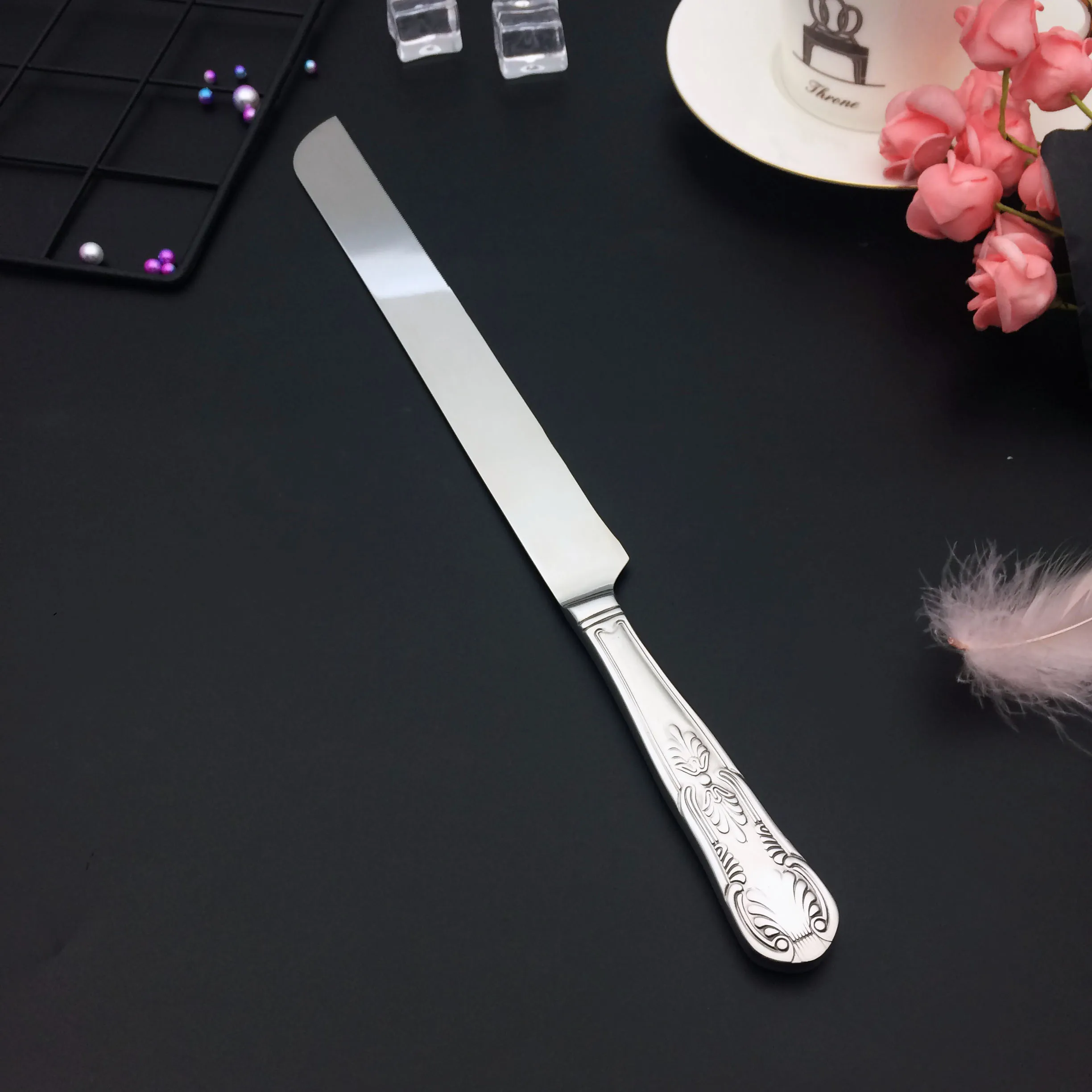 Лидер продаж Подарочный золотой нож для торта свадебного и серверный набор инструменты