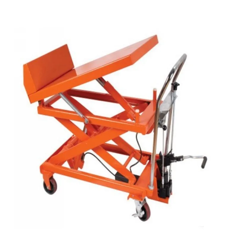 lift Table tilt and turn hydraulic platform Manual electric fork side tilting scissor platform hand hydraulic tilt fork