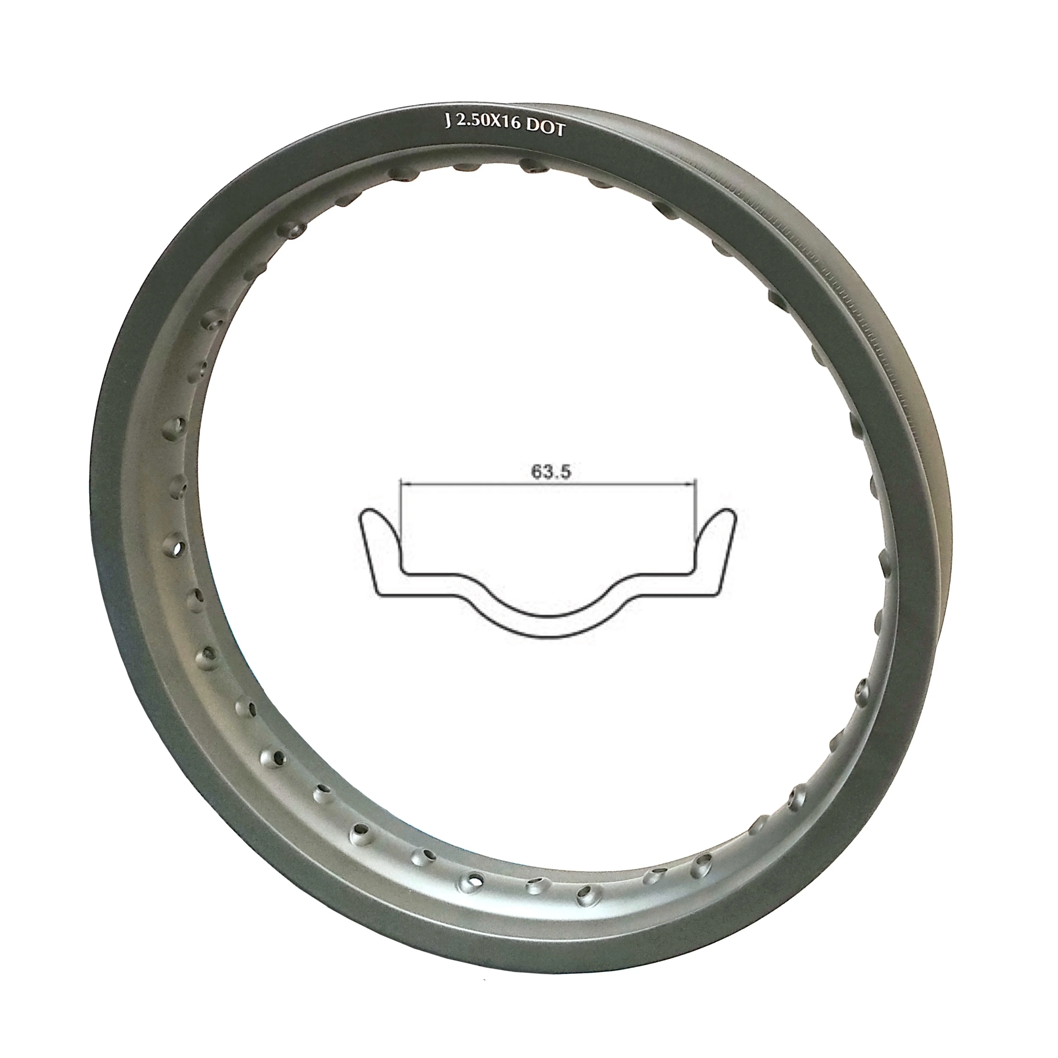 2.5*16 inch DOT aluminum alloy rim for pit bike/Doodlebike