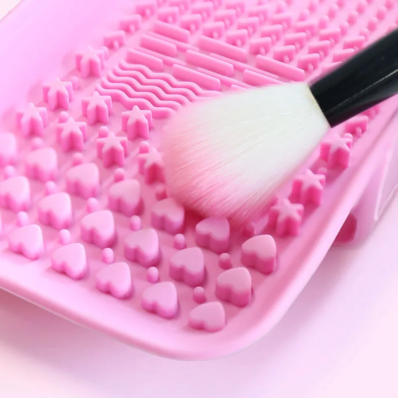 Square hand grip pad for washing brush silicone makeup scrub board beauty