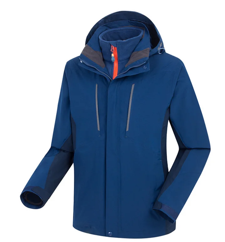Outdoor warm assault suit men and women with the same autumn and winter two-piece set of three-in-one plush removable climbing s