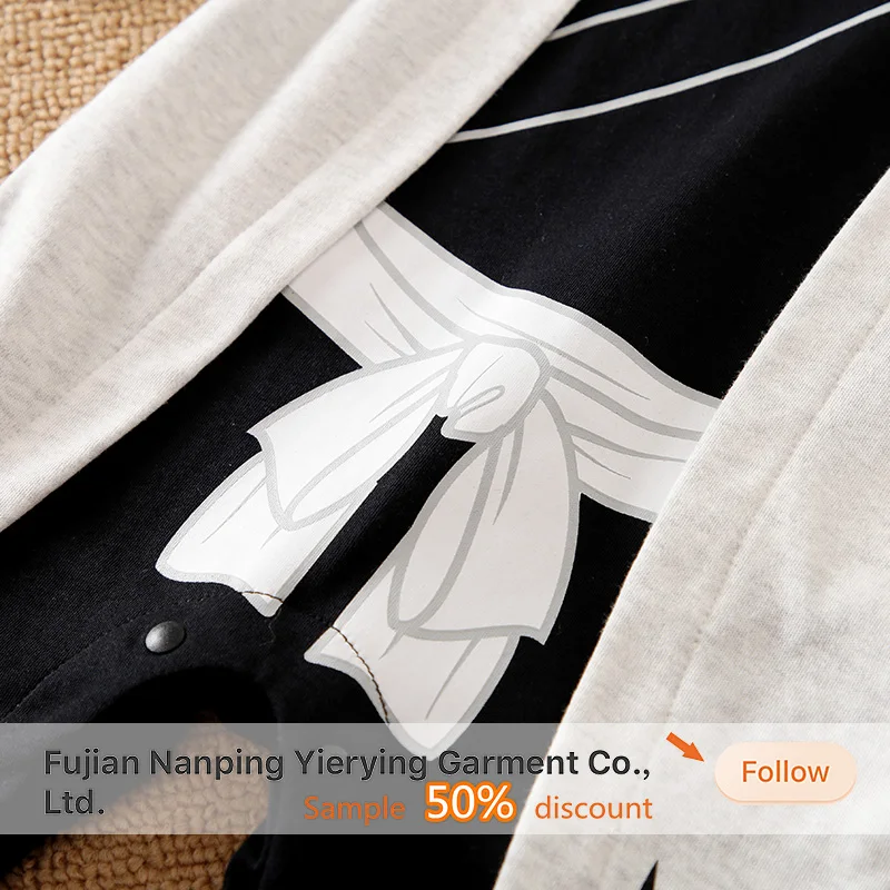 Baby onesie long sleeve contrast color personality anime newborn baby crawling clothes wholesale factory direct sales