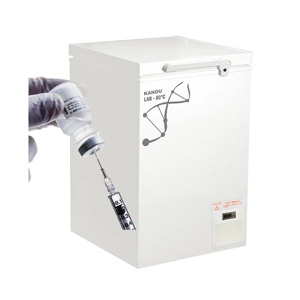 White Non-Freon Ultra-low Degree Refrigerator Commercial Freezers Transportation Vaccine Storage