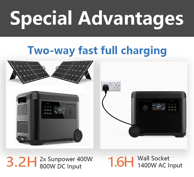 2000W Big Powerful Pure Sine Wave Portable Solar Panel Back Up Generators For Home Slient