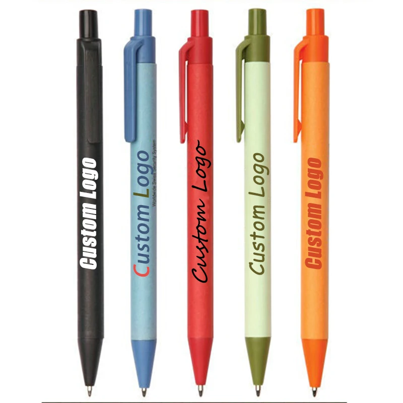 ECO Promotional Office Plastic Kraft Recycled Printing Seed Paper Mate Inkjoy Flair Felt Tip Roll Ball Pen For Black Paper