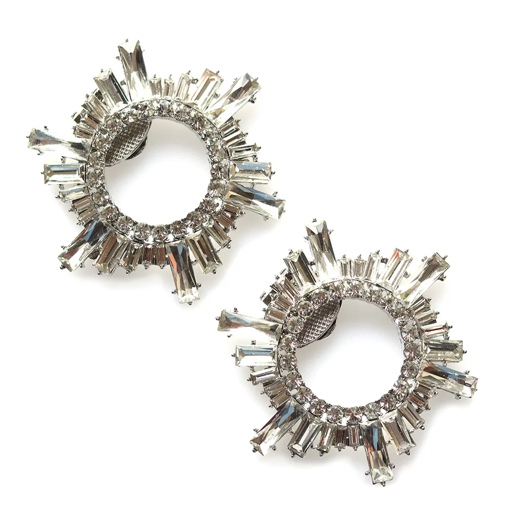 2022 new diy removable rhinestones shoe jewelry clips wholesale for bridal for woman shoe clips