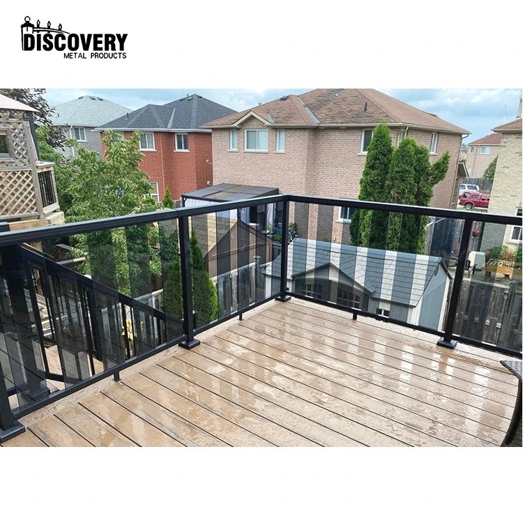 aluminum handrails Balcony/terrace glass railing modern design for aluminum railing balcony glass railing with or without frame