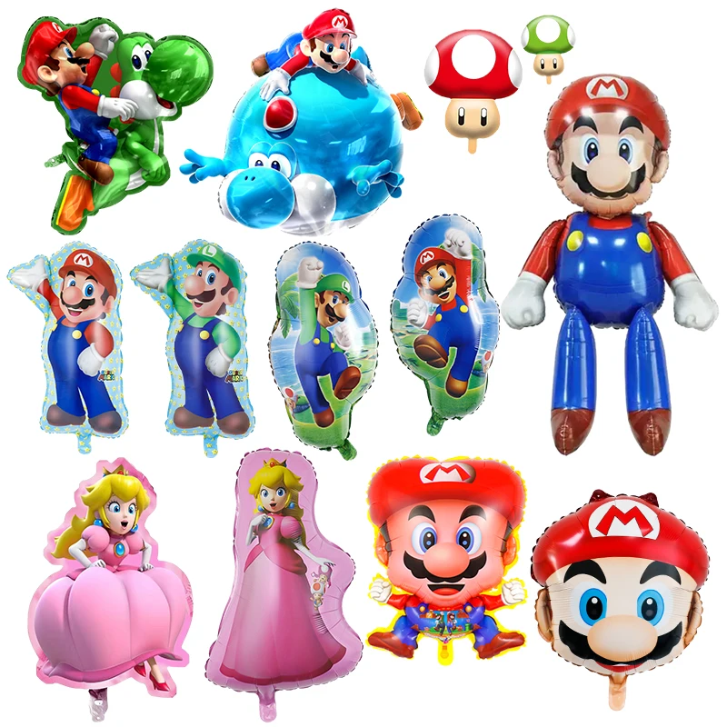 Customized New Super Mario Peach Princess Foil Balloon Latest Helium Style Super Hero Party Decoration Supplies Baby Shower Toys