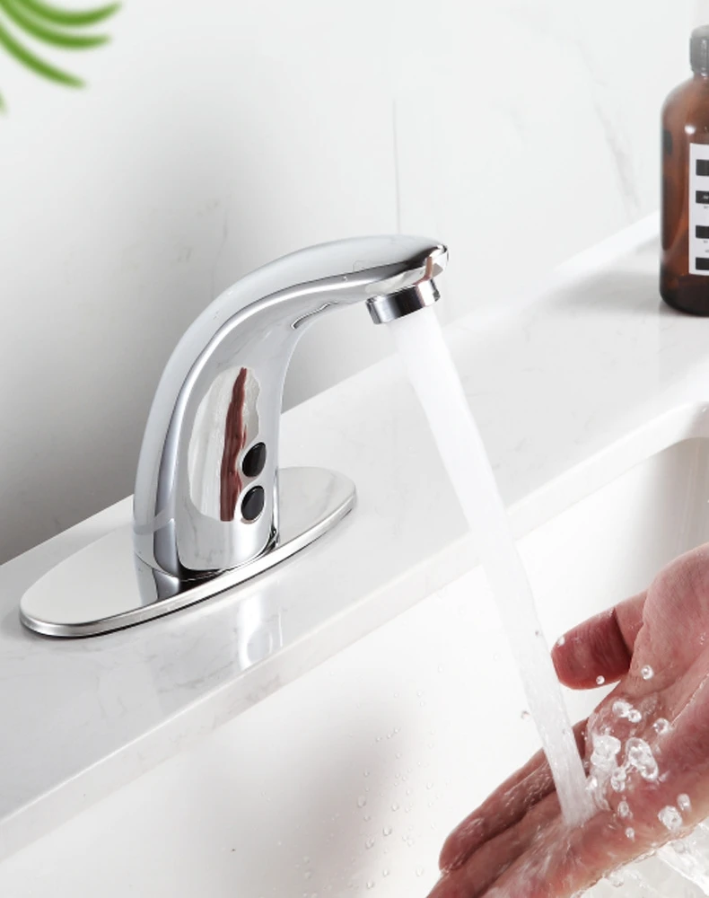 Bathroom Cold And Hot Sensor Tap Automatic Sensor Faucet Touchless Electronic Water Tap Hand Free Cold Hot Mixer