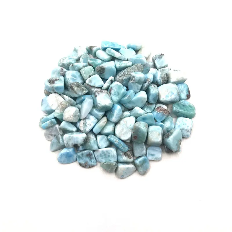 Natural Tumbled Copper Pectolite Stones Loose Gemstone Larimar Crystals Stone for Healing