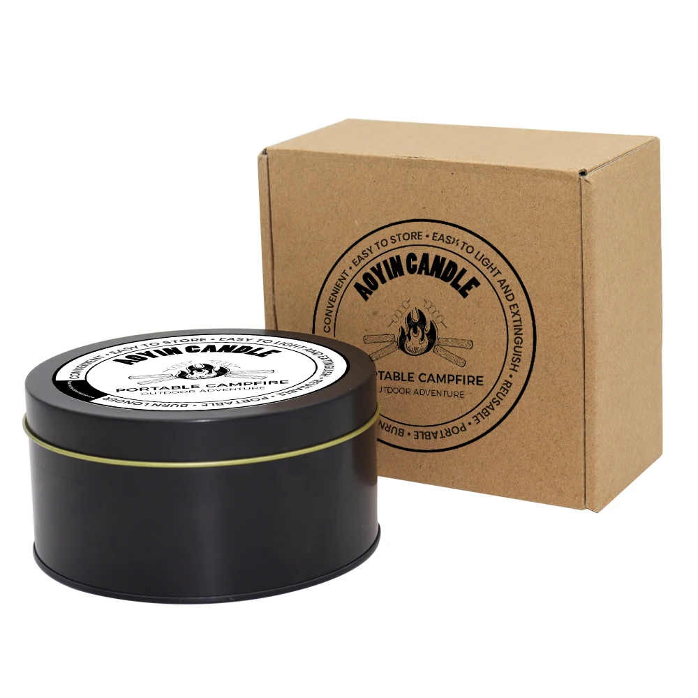 Smokeless barbecue stove portable home campfire candle natural soy wax fire pit candle