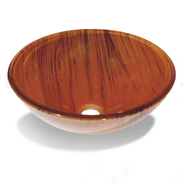 Black and White Colored Art Bong Design Glass Wash Basin Sinks