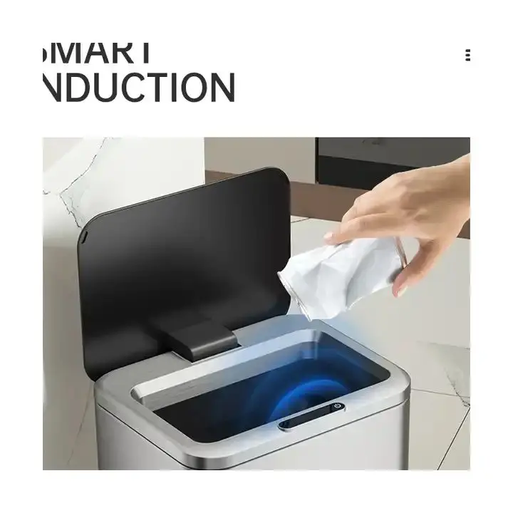 6/9/12L garbage bin for wholesales  vacuum formedstainless steel trash can made in China metal press type garbage can