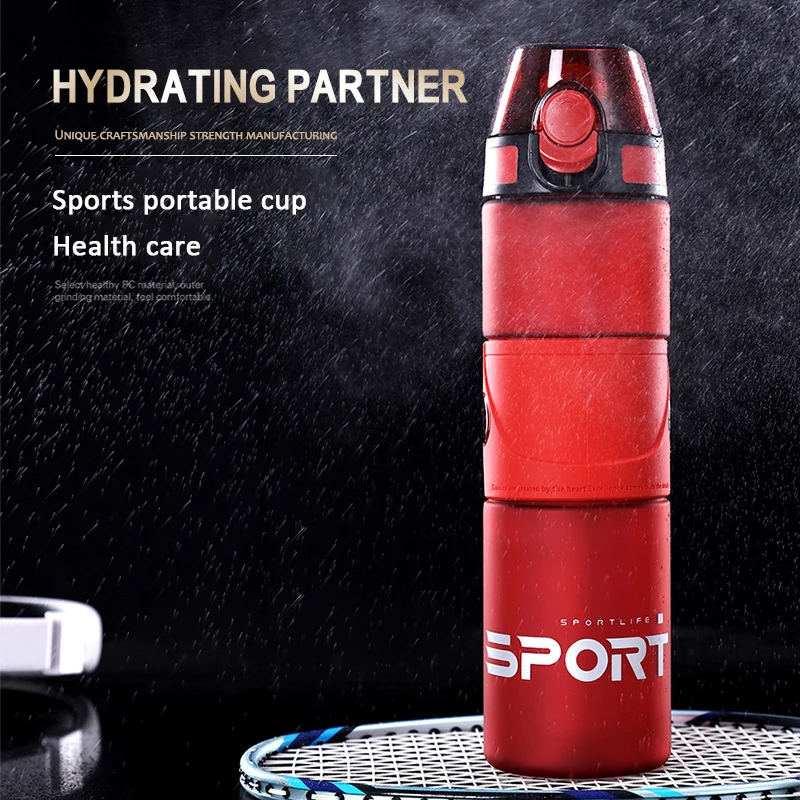 New Design Leak-proof Sport Water Bottle With Straw Plastic Milk Fruit Gym Bottles Tour Outdoor Bicycle Sports Drinkware