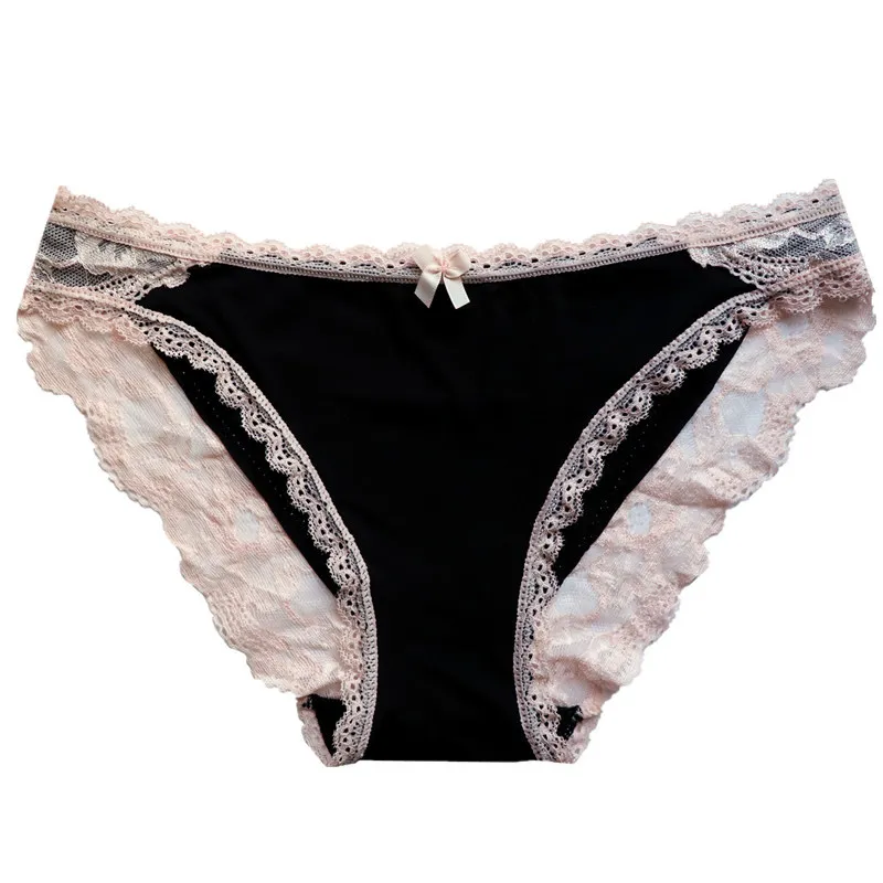 Wholesales Girls Bowknot Quick Drying Lace Sexy Transparent See Through Ladies Ice Silk Lace Underwear Panties for Women