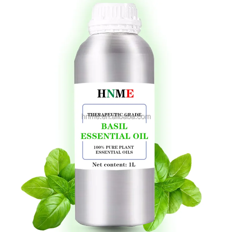 Certified basil leaf extract 100% essential oil 1L therapeutic grade essential oil makes skin firm and refreshing to stabilize