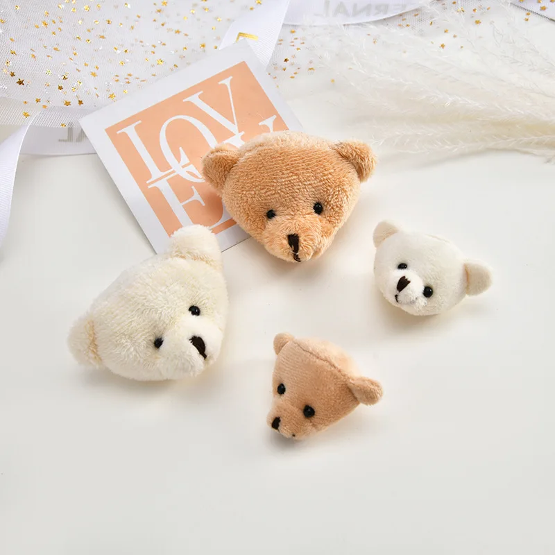 Custom Cotton  Animal Bear Doll Handmade Three -Dimensional Cute Embroidery Doll DIY Rabbit Accessories Brooch Accessories