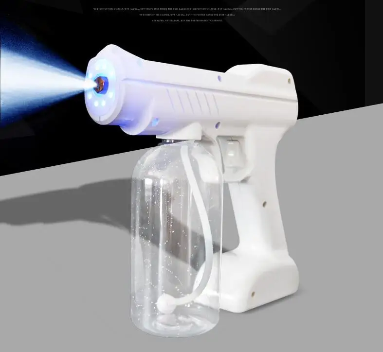 
Cordless nano atomizer blue light disinfectio / n handheld water guns steam spray pistol  (1600203902802)
