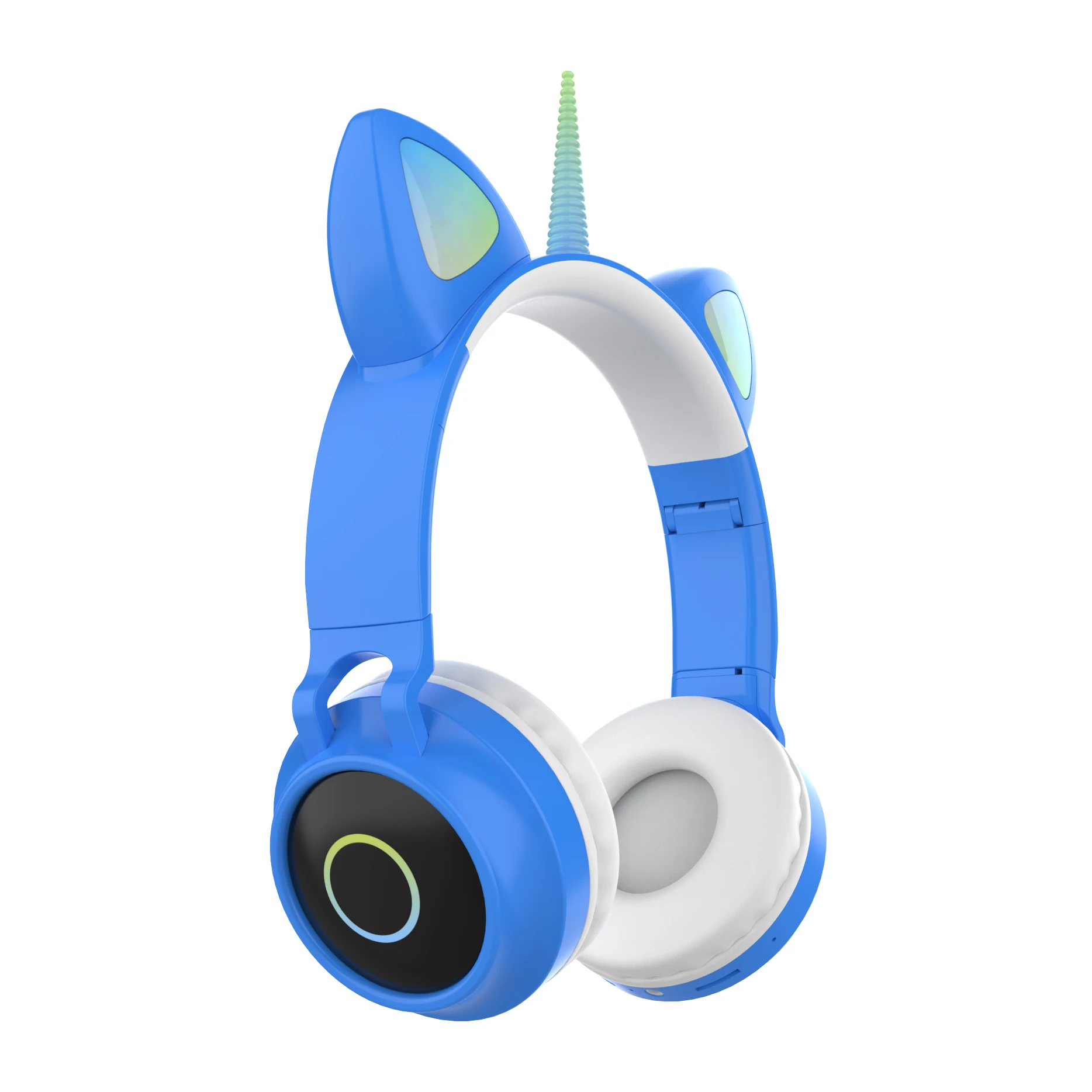 Christmas Unicorn Hot Ture Wireless Headset Cute Earphone for Girls Cat Ear Kids Headphones with Colorful Light TF Card Playback