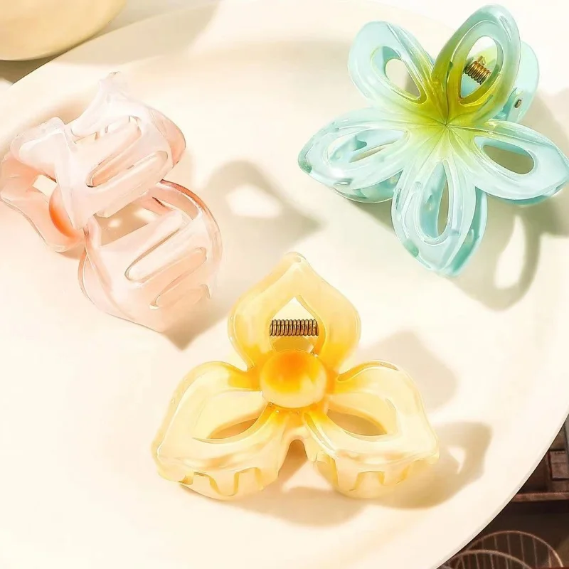 High Quality Colorful Egg Flower Hairpin Four-leaf Clover Shark Hirpin Hair  Beauty Accessories For Women Party