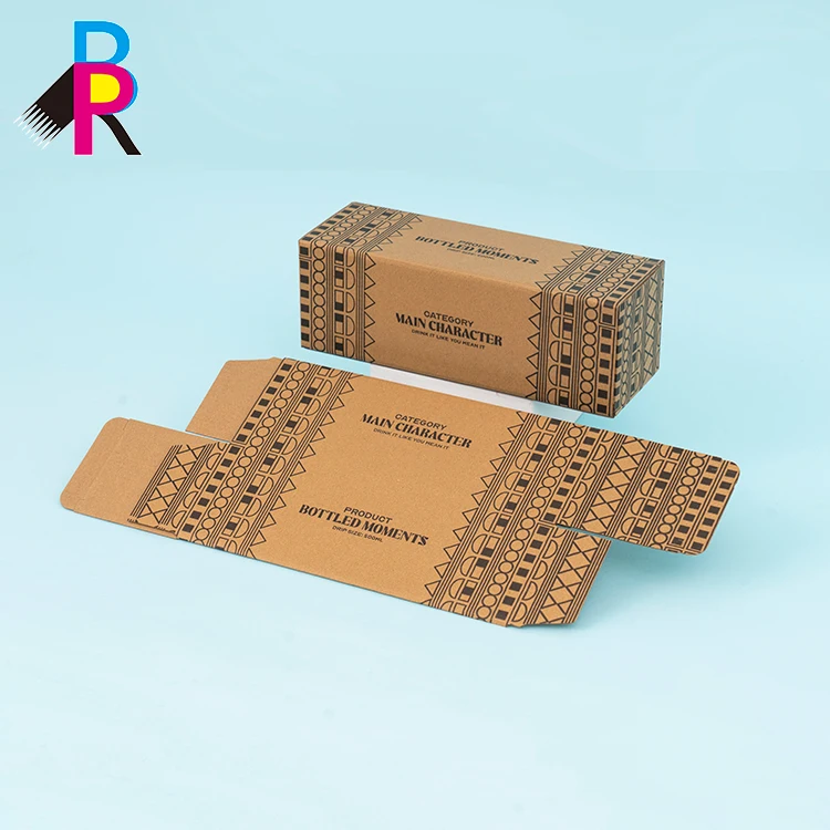 Custom Logo OEM Printing Craft Paper Box Retail Brown Kraft Paper Packaging Box for Skincare Cosmetic Perfume Soap Candle