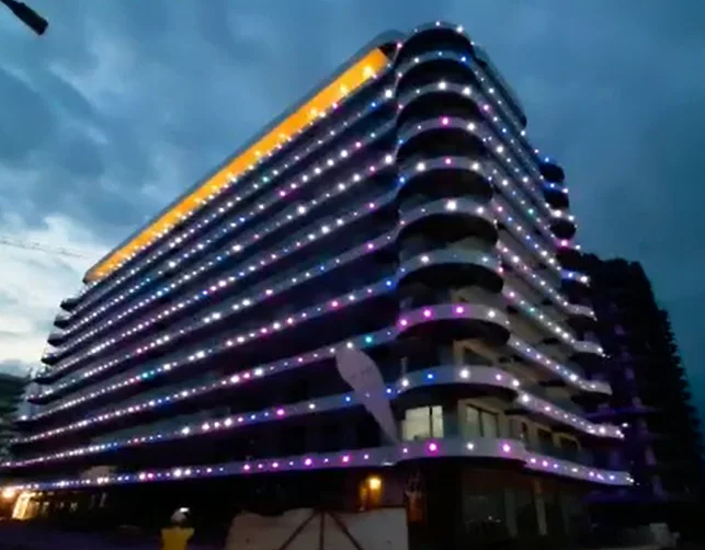 24v Waterproof Single Color Customized Pixel Led Light Degree For Exterior Building Rgb Dmx Control Dot Lighting