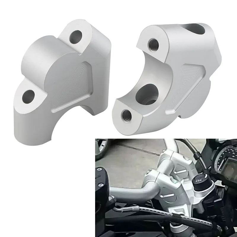 Aluminium CNC Heighened Handlebar and Base for R1200GS LC1200 R1250 Motorcycles Cross-Border Modification Accessories