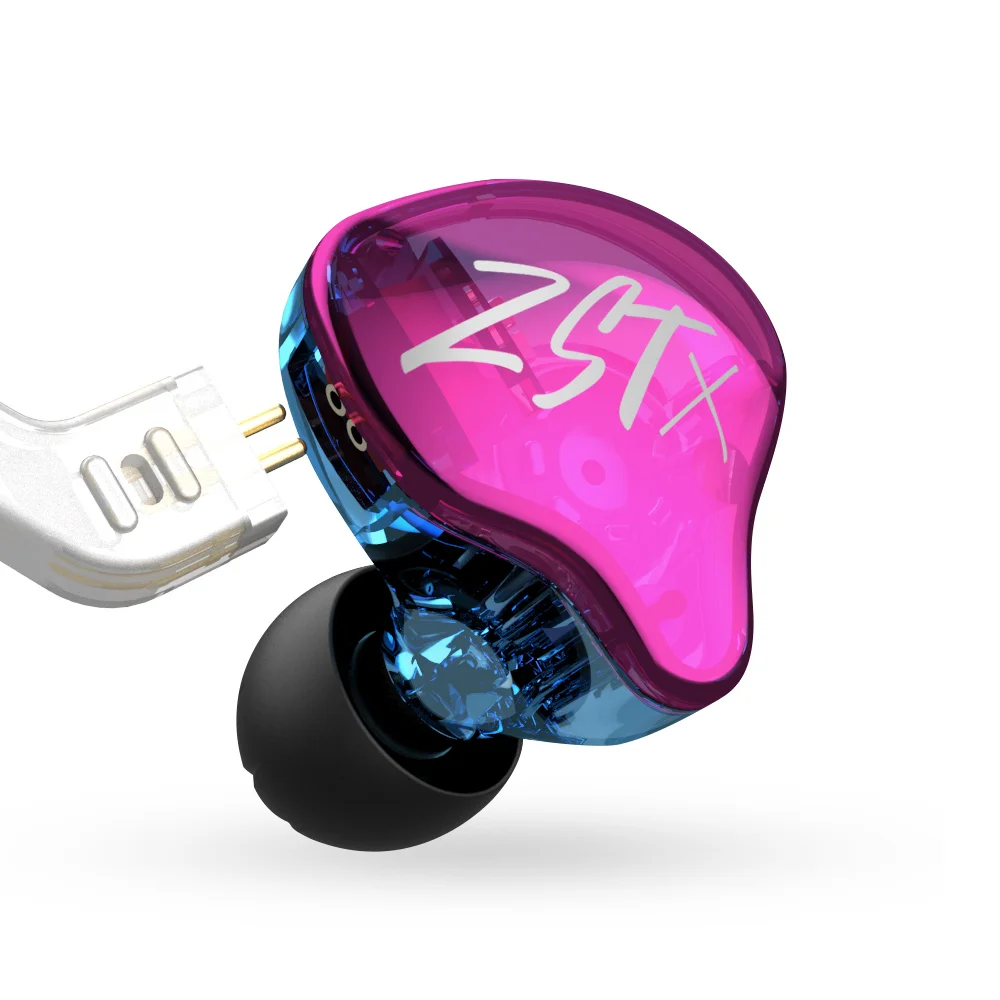  2020 KZ ZST X In Ear Monitor наушники Hifi с шумоподавлением спортивные гибридные 1BA + 1DD Super Bass