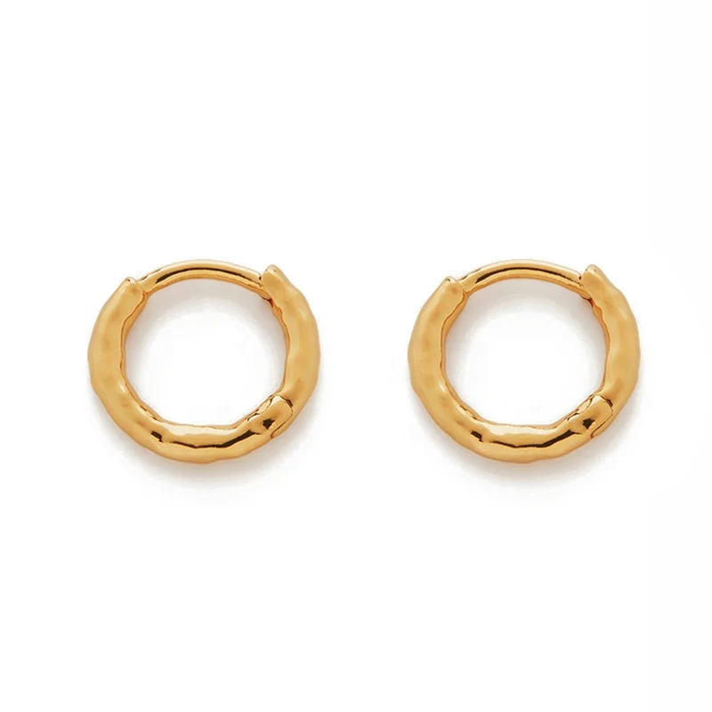 Designer Siren Muse Mini Huggie Fine Jewelry Round Hoop Earrings Trendy 925 Sterling Silver Minimalist Earring For Girls