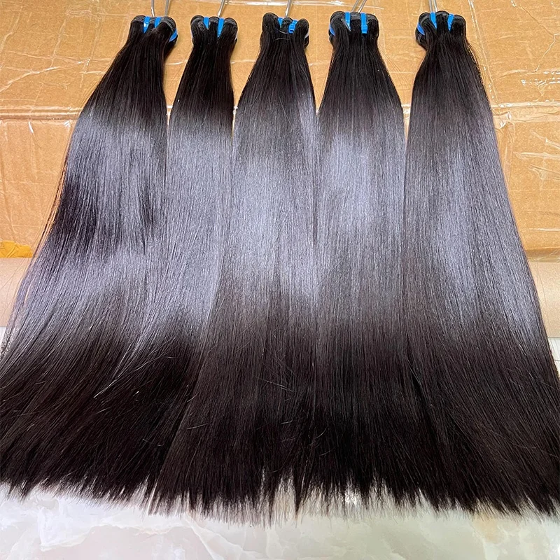 Wholesale 10a 12a Raw Vietnamese Indian Brazilian Hair Bundles Raw Cuticle Aligned Virgin Double Drawn Bone Straight Hair Vendor