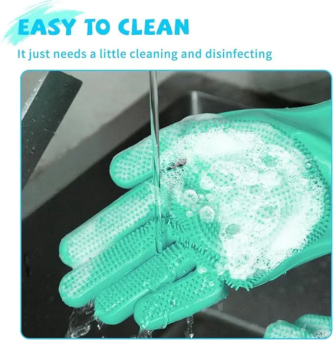 Non Slip Factory Direct sale Eco-Friendly Customized Silicone Washing reusable silicone gloves for dish washing
